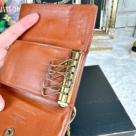 Louis Vuitton 5 key holder keychain Key Cles wallet VINTAGE custom - Picture 12 of 12